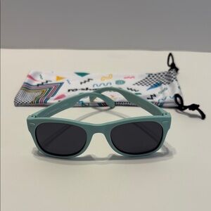 Ruffle Butts Mint Sunglasses with Black Lenses